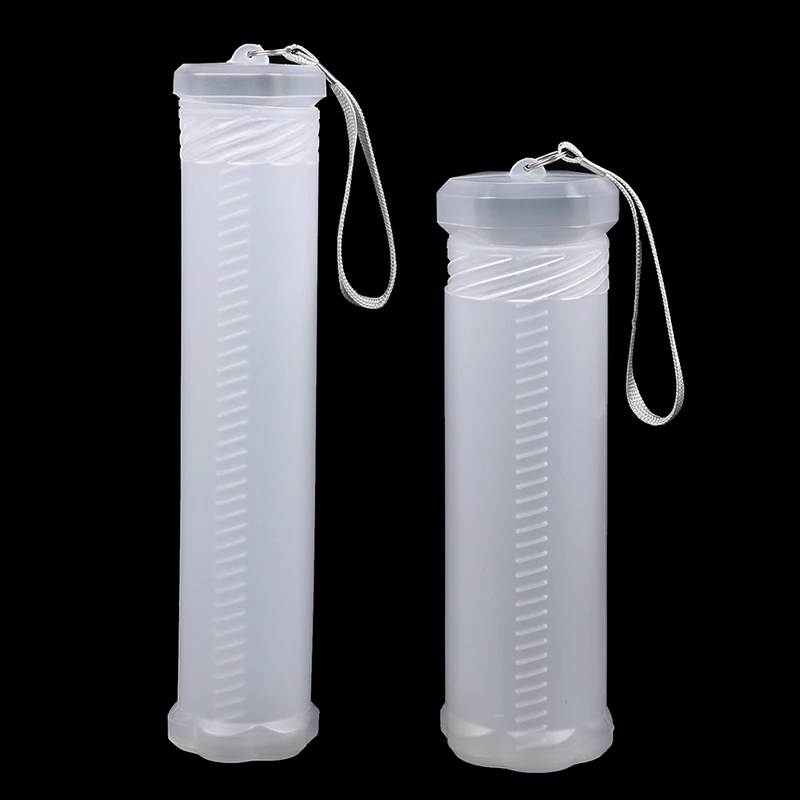 Cylinder Shape Student Supplies Pencil Case Pen Holder PP Portable Adjustable Pen Organizer Transparent