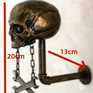 Motocicleta Capacete Titular, Osso Do Crânio, Osso Barba, Ghost Hat, Key Stand, Hanger Rack, Presente de Aniversário, Wall Mounted Gancho, Legal 8 principais vendas caveira com barba - №6