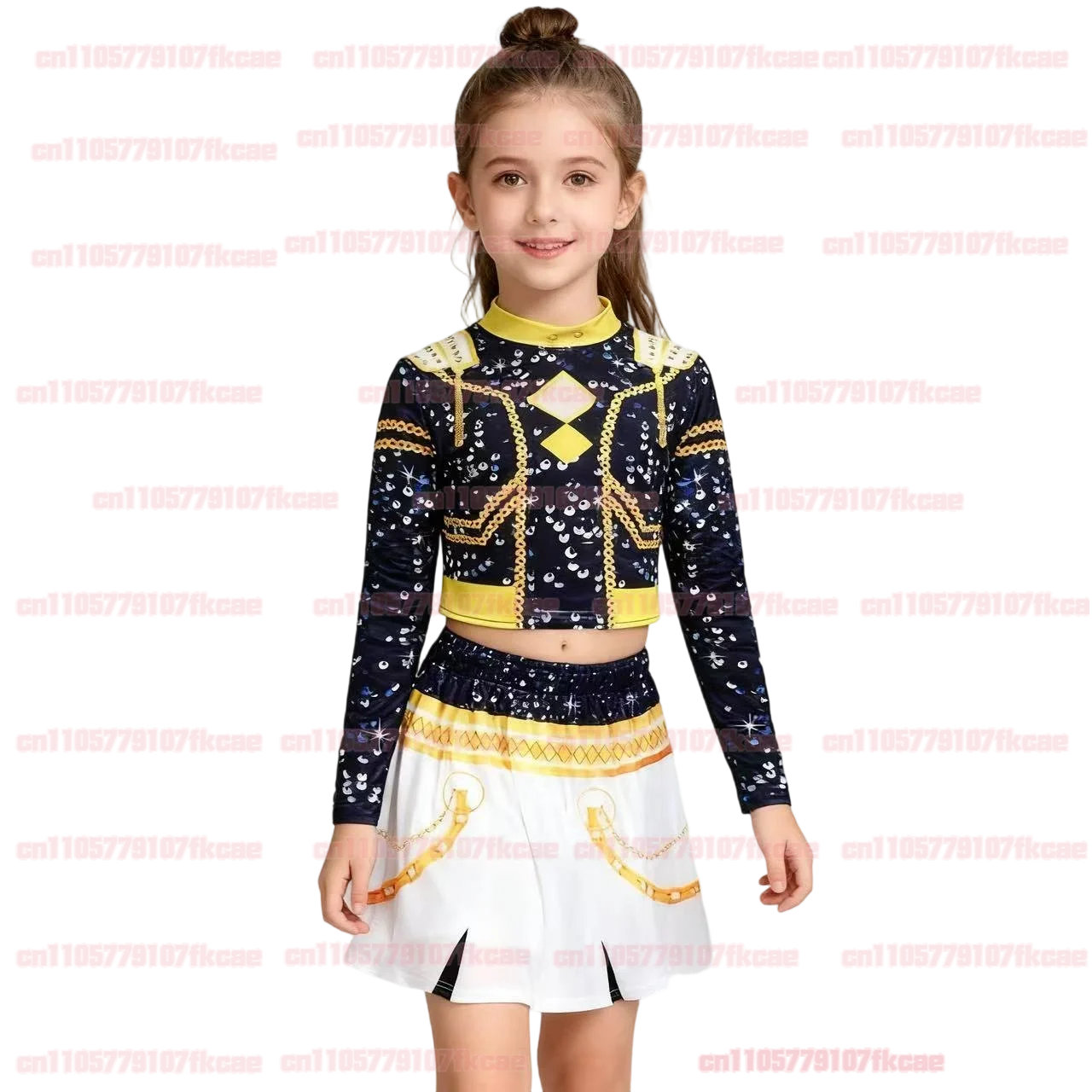 KPOP rumi zoey mira kids girls Black Golden Demon Cosplay Costume Children's Performance Clothes for Halloween costume