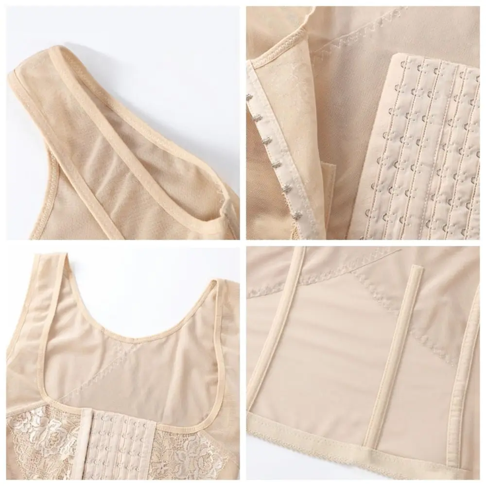 Tummy Control Slimming Body Shaper Plus Size Push Up Lace Trimmer Camisole Breathable Vest Thin Compression Shapewear Women