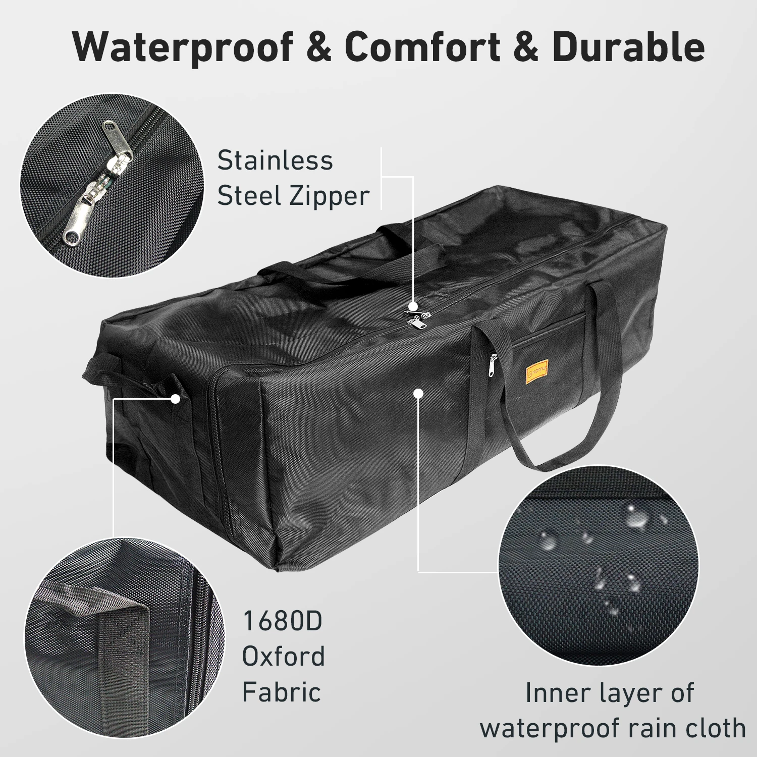 Westtune Camping Tools Storage Bag Folding Large Capacity Accessories Box Portbale Travel Bag for Family Outdoor Activities 100L