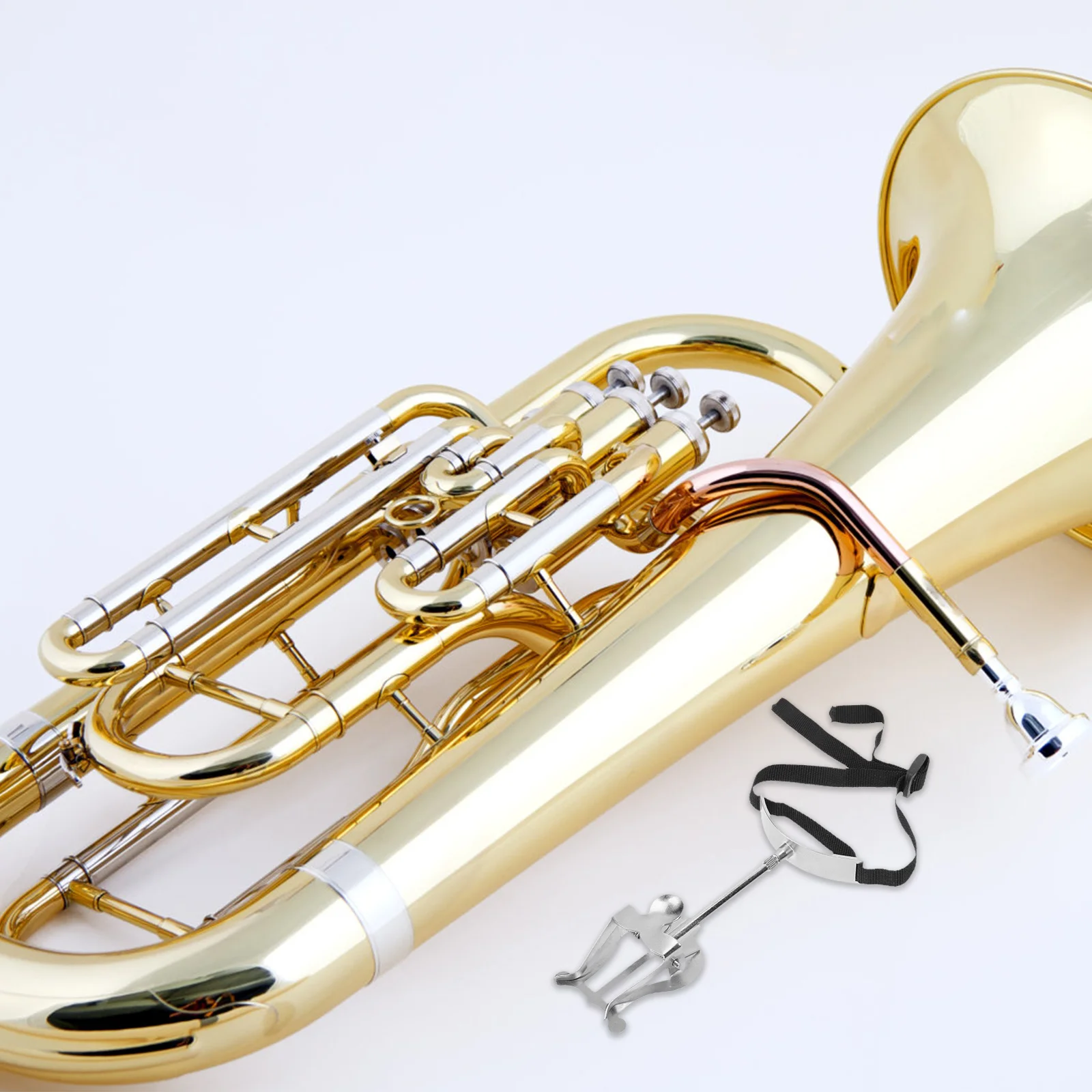 

Portable Music Score Clamp Euphonium Instrument Accessory Sheet Music Holder Iron Polyester Lightweight Foldable Stand For