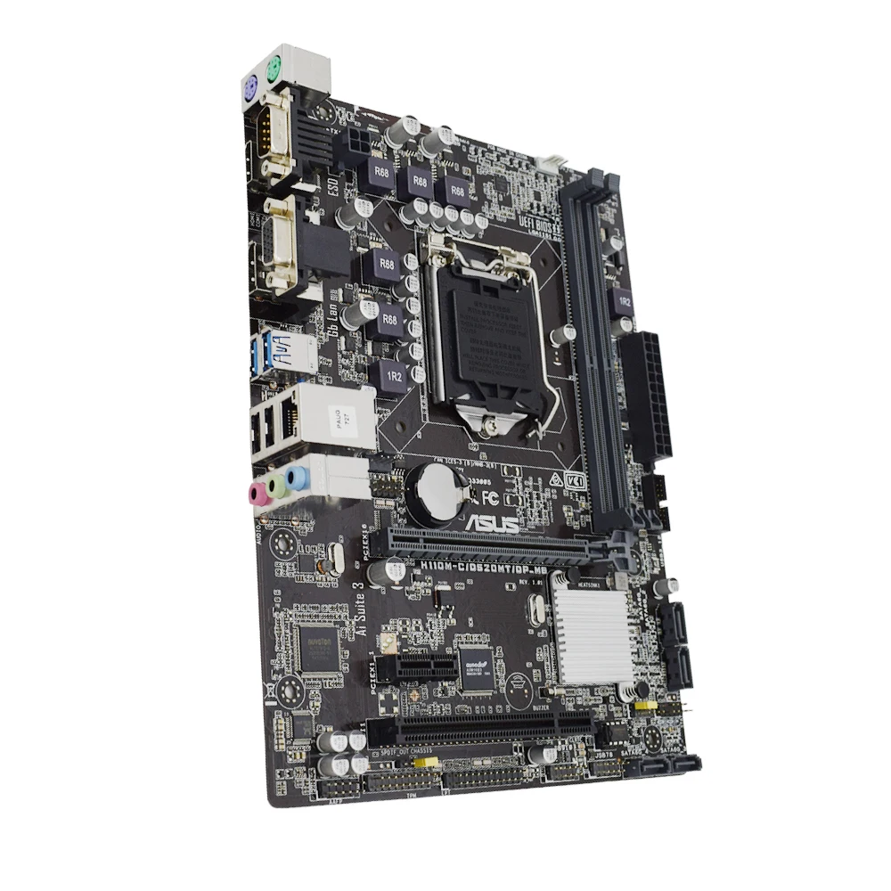 

ASUS H110M-C/D520MT/DP_MB Used Motherboard, With LGA 1151 Socket for Core i3 6100, Supports 2x DIMM Max. 16GB DDR3, Micro ATX