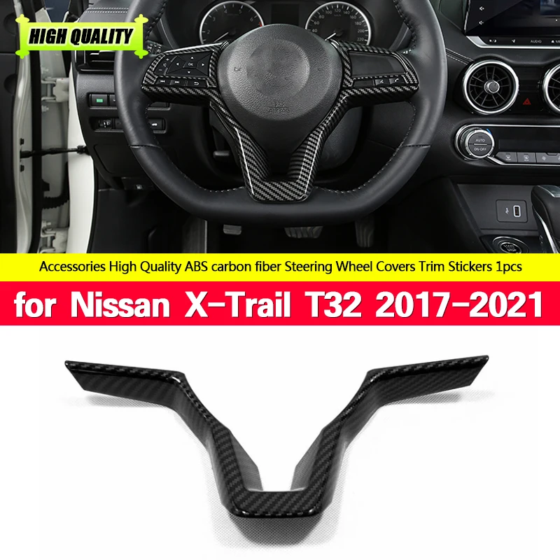 

Car Accessories for Nissan X-Trail T32 Rogue Kicks 2017-2021 Qashqai J11 Altima 2019-2021 Steering Wheel Covers Trim Stickers