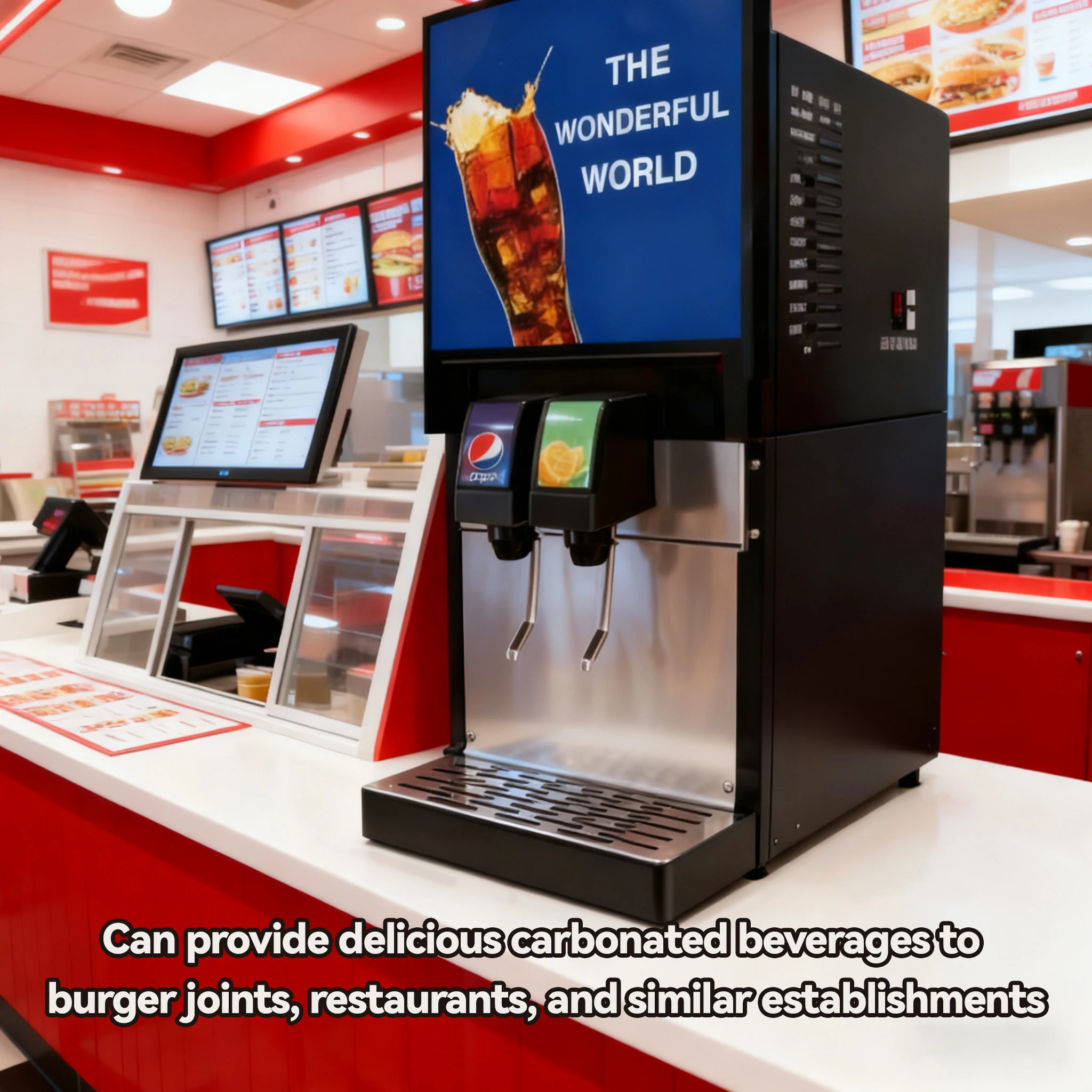 Commercial Portable Post Mix Dispenser Soda Machine Restaurant Stainless Steel Body 2 Flavors Durable Eco-Friendly Juice Cola