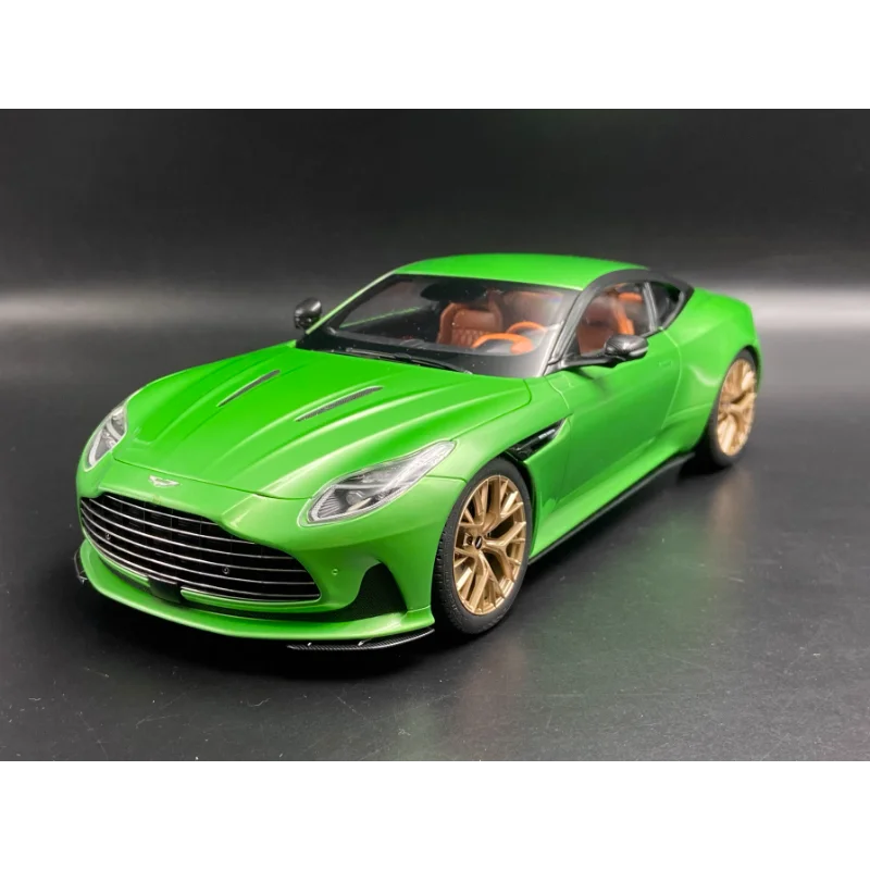 

Diecast 1:18 Scale Aston Martin DB12 Green Full Door Alloy Car Model Collectible Toy Gift Souvenir Display Ornament