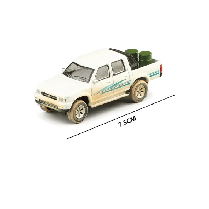 JKM 1:64 Hi-lux Pickup Muddy Version Carry Accessories Series Alloy Simulation Model Car