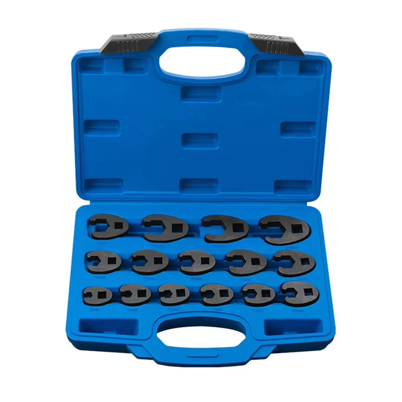 

A88E-Crow Foot Open End Wrench 1/2 3/8 Inch Drive Spanner Crowfoot Wrencher 8-24Mm Oil Pipe Wrench