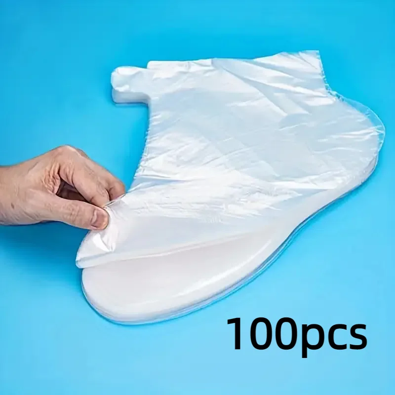 100-teiliges Einweg-Fußmasken-Set – feuchtigkeitsspendende, wasserdichte, transparente, verdickte Kunststofffolie für die Fußpflege zu Hause – Detail 9