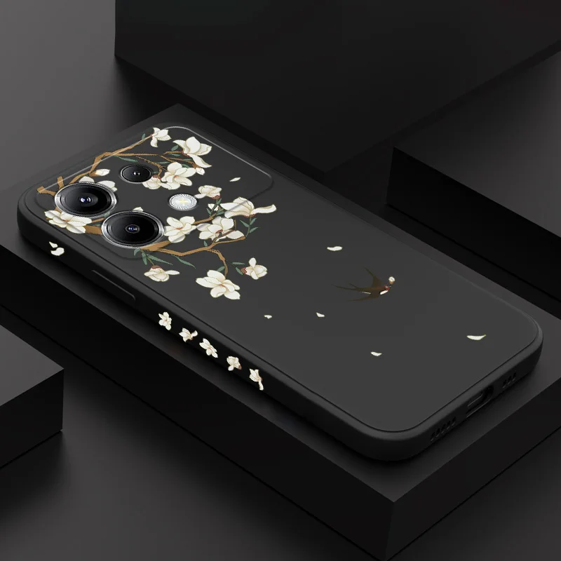 

Lively Swallow Phone Case For Xiaomi Poco F7 X7 X6 F6 M6 M5 M5S F5 X5 F4 X4 M4 F3 M3 X3 Pro 4G 5G GT Silicone Cover