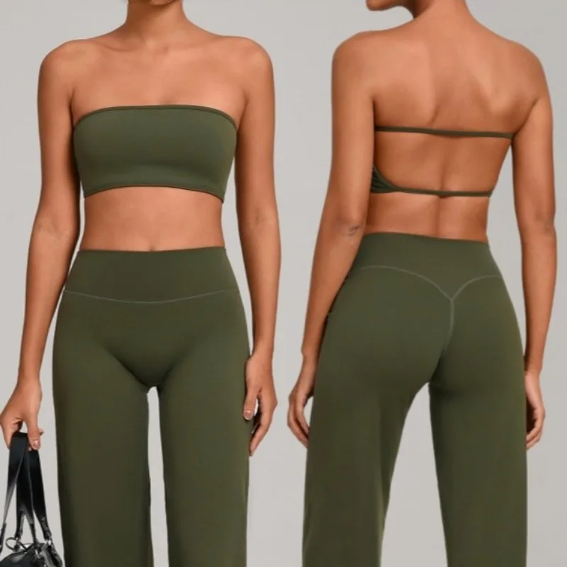 

Женский облегающий бюстгальтер для йоги с оберткой на груди, обнаженный антибликовый облегающий спортивный топ, повседневный бюстгальтер для бега и фитнеса на открытом воздухе