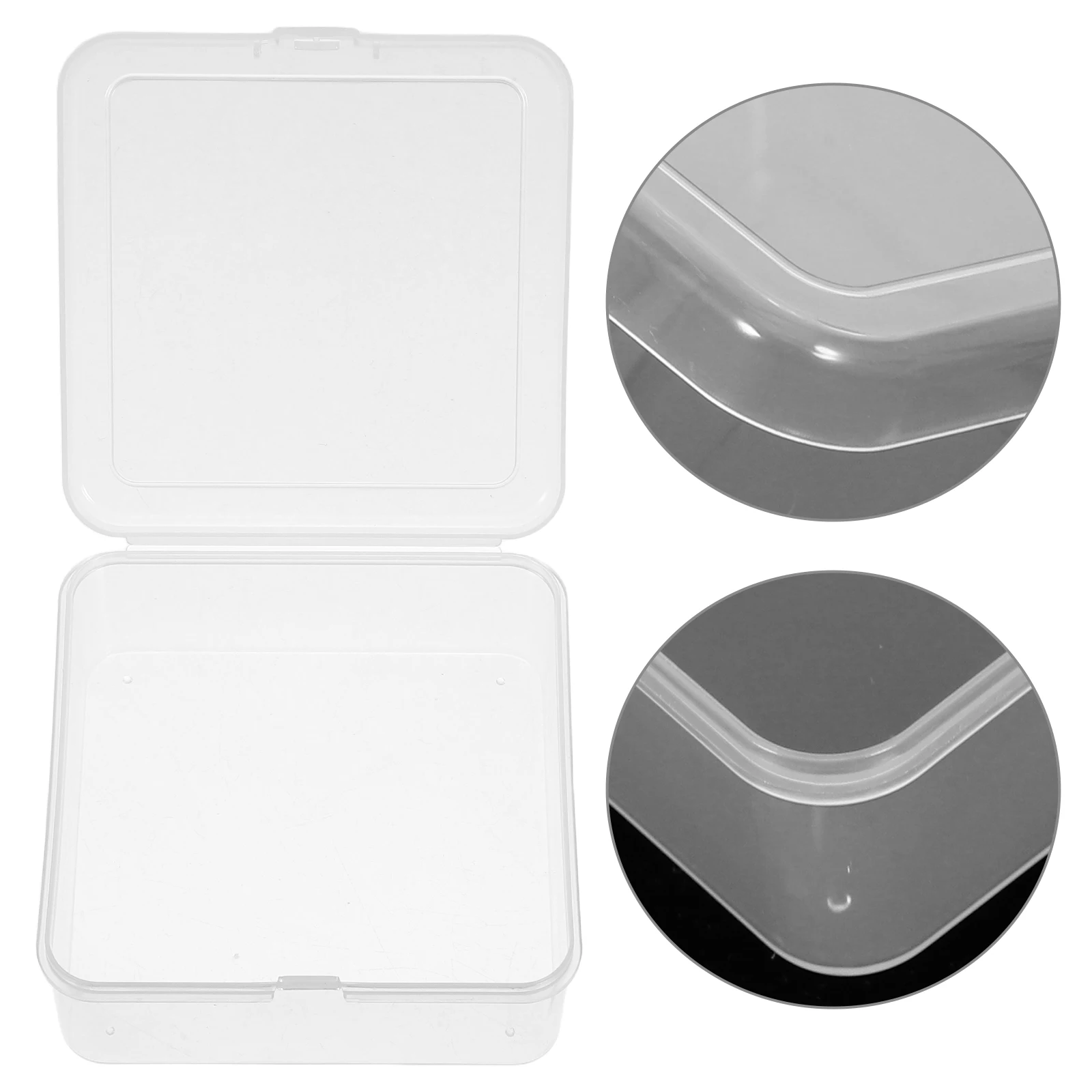 

24pcs Transparent Handmade Soap Box 8.5X8.5X5Cm Clear Square Plastic Container Flip Lid Travel Soap Case For Bathroom Portable