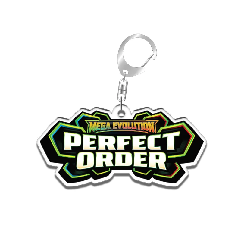 Keychain for Pokemon Chaos Rising Perfect Order Sparks Anime Game Fans Gifts Recycled Acrylic Backpack Pendant Decoration Rare
