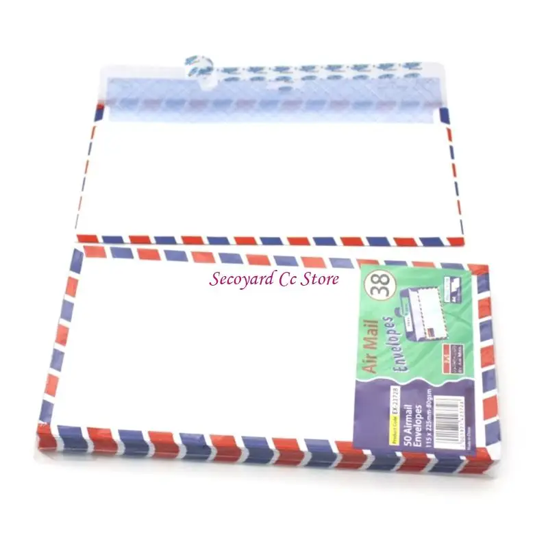 

N3UC 5/15/20pcs Air Mail Envelopes Invitation Letter Envelopes Airmail Envelopes for Parties Holiday Postcard Showers