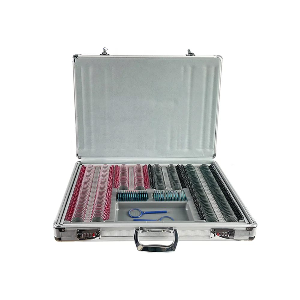 Optical Instrument 266 Pcs Trial Lens Set With Color Metal Rims Aluminium Case JSC-266