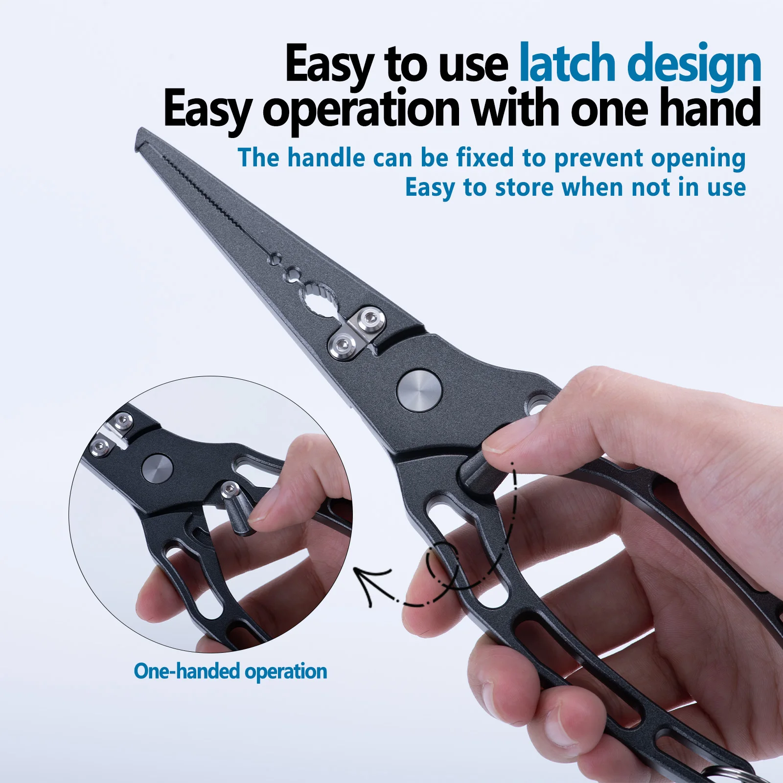 

Портативный набор рыболовных плоскогубцев-захватов, захват для рыбы из алюминиевого сплава с управлением одной рукой, многофункциональные рыболовные инструменты