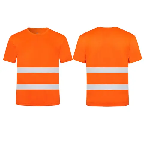 Reflekterande T-shirt med fågelögontyg Andningsbara arbetskläder för byggarbetsplatser med hög synlighet Kortärmade arbetskläder 12 best sales byggkläder - №2