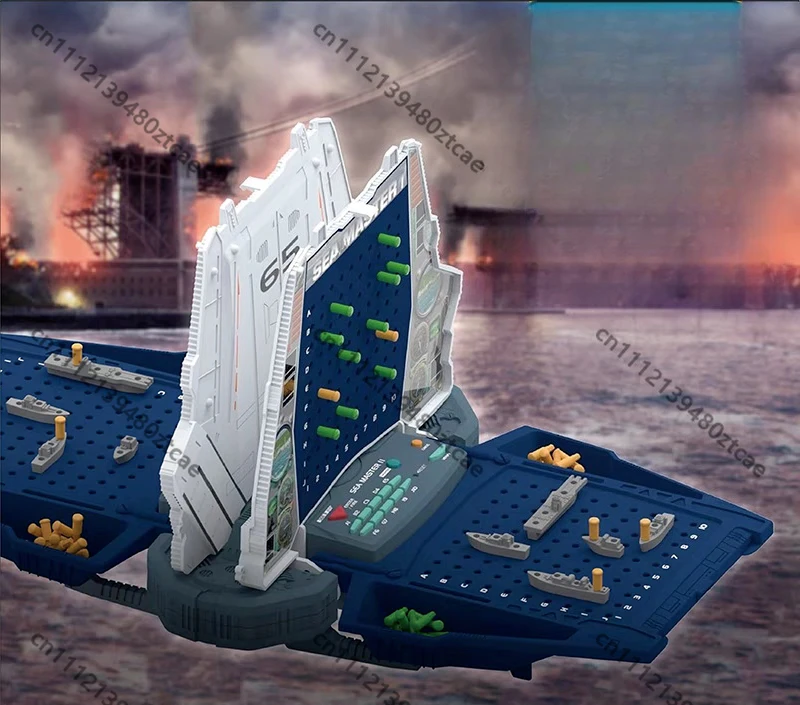 Talking Electronic Naval Battle Game, AI & 2 Player, Voice & Light Alert, Chinese/English Version, New Year Gift