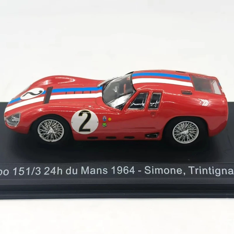 

Diecast 1:43 Scale 1964 No.2 Sports Car Alloy Car Model Finished Simulation Collection Decoration Boy Gift Toy Static Display