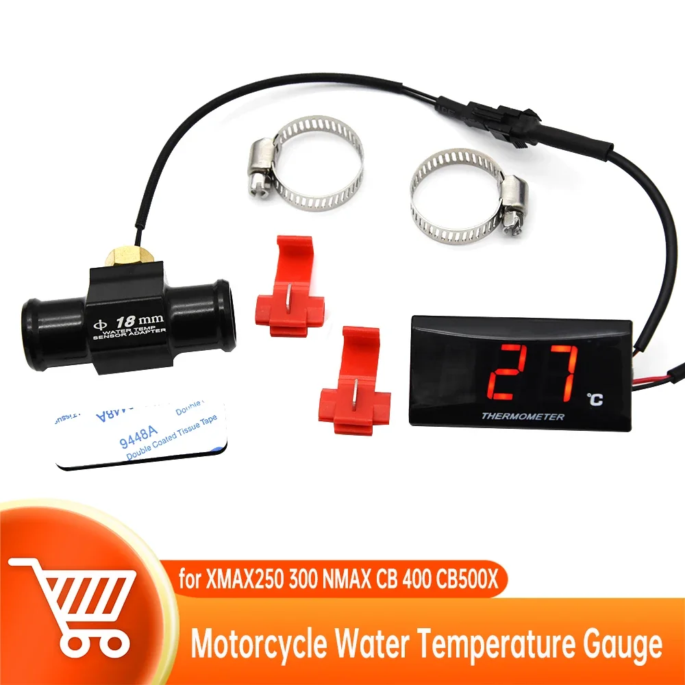 Universal Motorcycle LCD Digital Water Temperature Gauge Mini Meter Thermometer for KOSO Racing Scooter for XMAX300 CB400