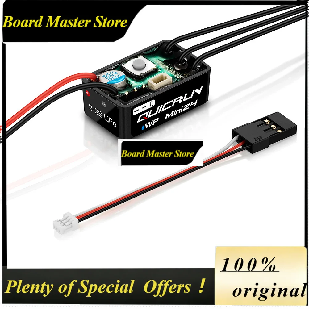 BoMasHobbywing QuicRun WP Mini24 25A 2-3S Sensorless Brushless ESC For 1/24 1/18 1/16 Racing Crawlers Drift Car