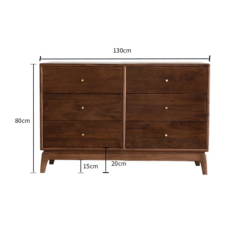 

North American black walnut chest full solid wood storage storage storage