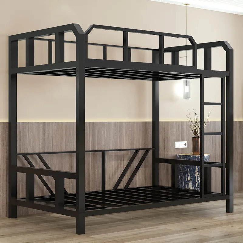 Hot Sale Iron Pipe Bunk Bed for School Furniture Thickened Double-decker Student Children's Bed Iron Furniture for Beds Room
