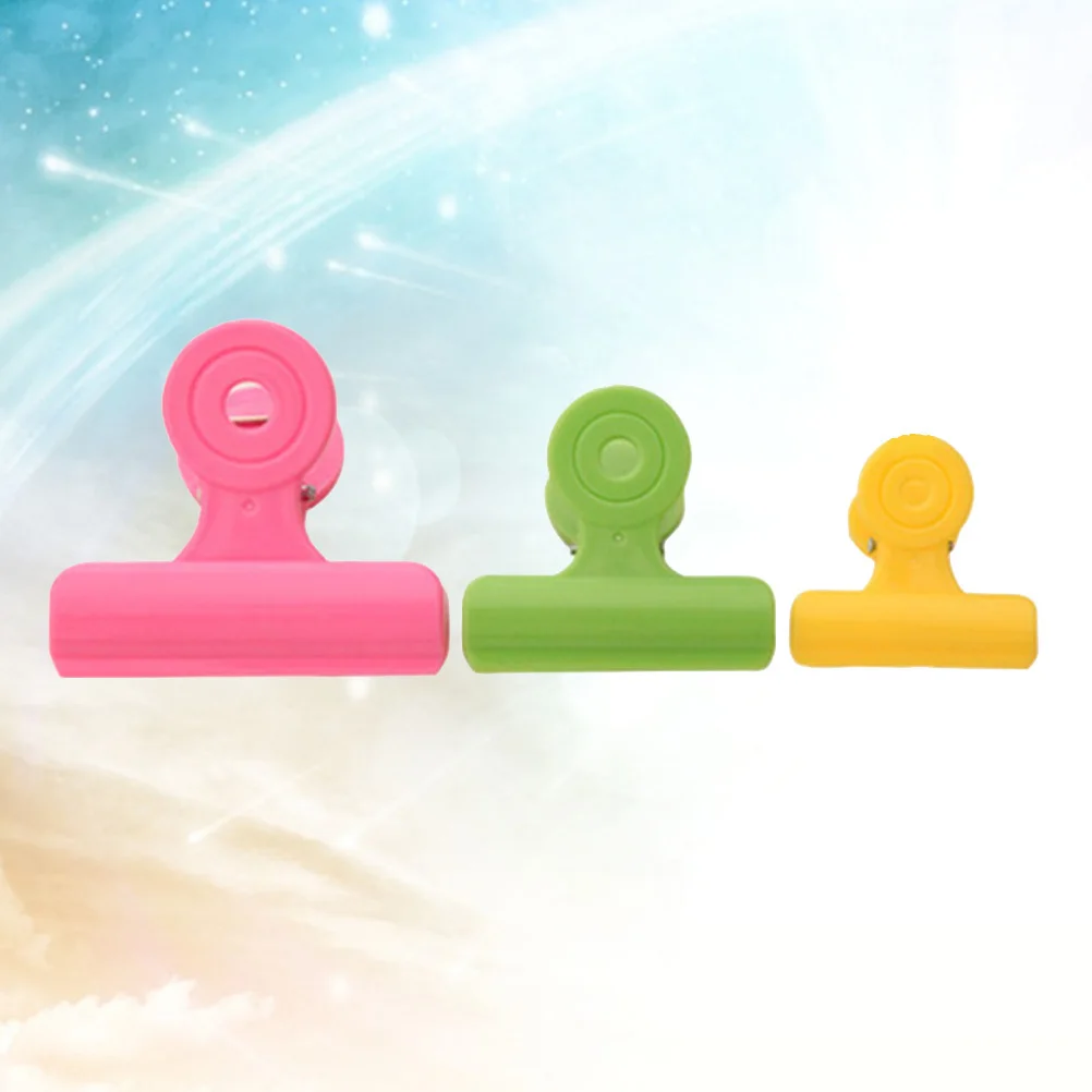 คลิปหนีบกระดาษพลาสติกสีลูกกวาด 24 ชิ้น สำหรับงานเอกสาร รูปภาพ ตั๋ว ขนม ถุงใส่ของ คลิปหนีบกระดาษแบบมีบานพับ