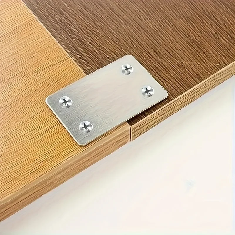 10 Set Hardware Fittings Four Holes Angle Code for Furniture  Wood Shelves  Cabinets and So On