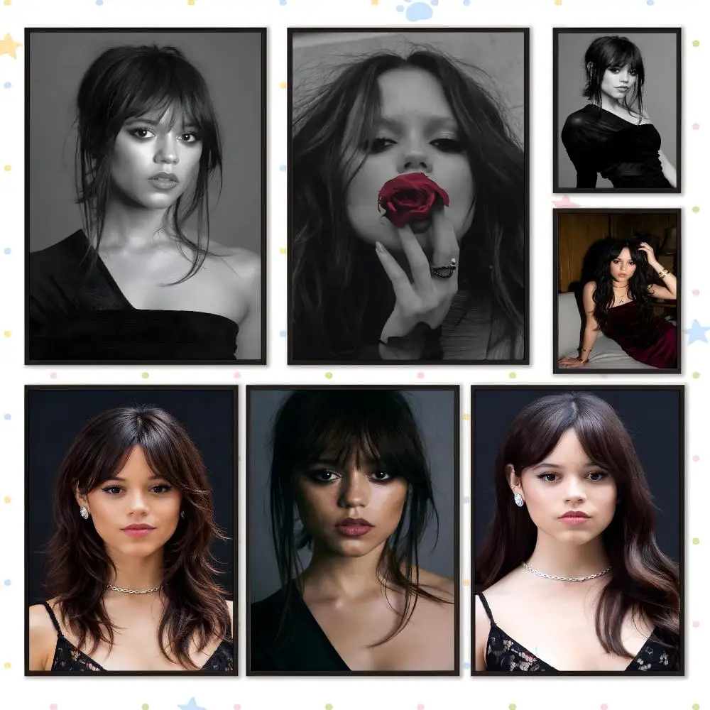 Artist Famous Creative Jenna Ortega Poster HD Waterproof PP Self Adhesive Aesthetic Bedroom Dorm Gaming Room Home Decor Gift