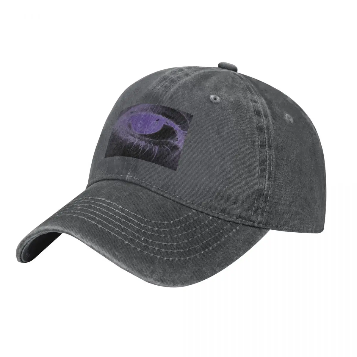 Purple Eye Edit - Relief Print Style - Photography Baseball Cap Fishing cap Military Cap Man Women's Golf Wear Men's