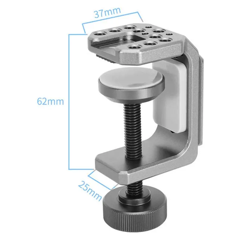 ABGI-Verstellbare C-Klemme Tischhalterung für Kamera/Smartphone mit Cold-Shoe-Halterung und NATO-Schiene – Detail 8