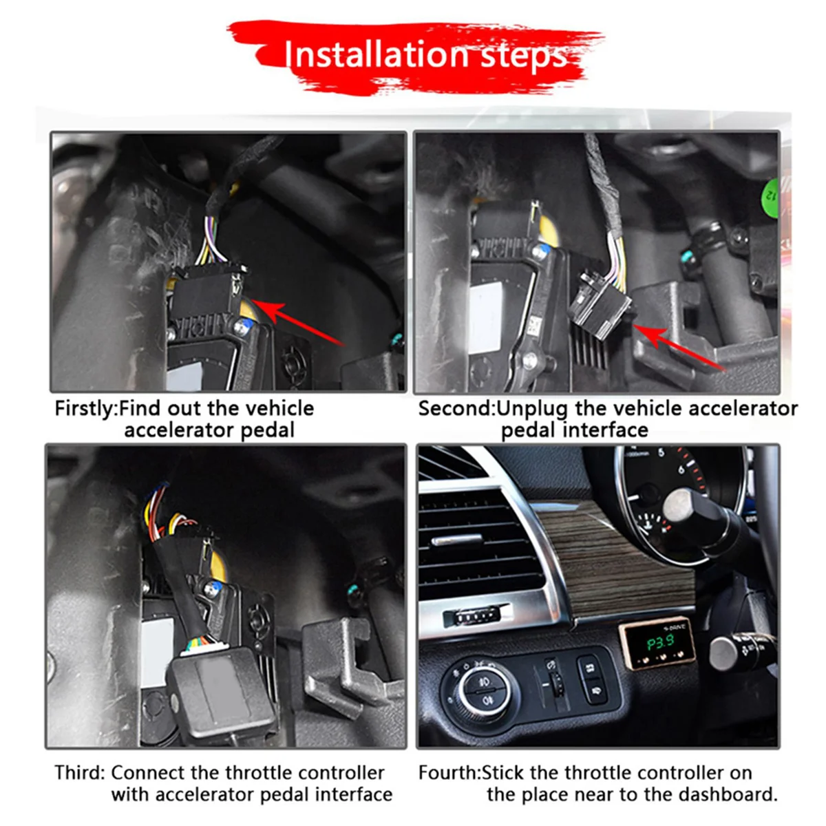 Electronic Throttle Controller 9 MODE Pedal Accelerator Fuel-Efficient for Jeep Wrangler JK Dodge Challenger RAM 1500