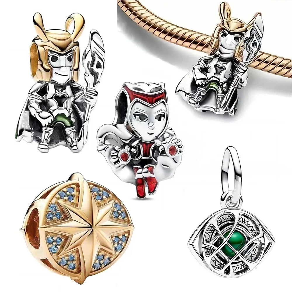 Fit Original Pandora Charms Bracelets Marvel The Avengers Full Series Spider-Man Iron Man Deadpool Wolverine Charm Jewelry