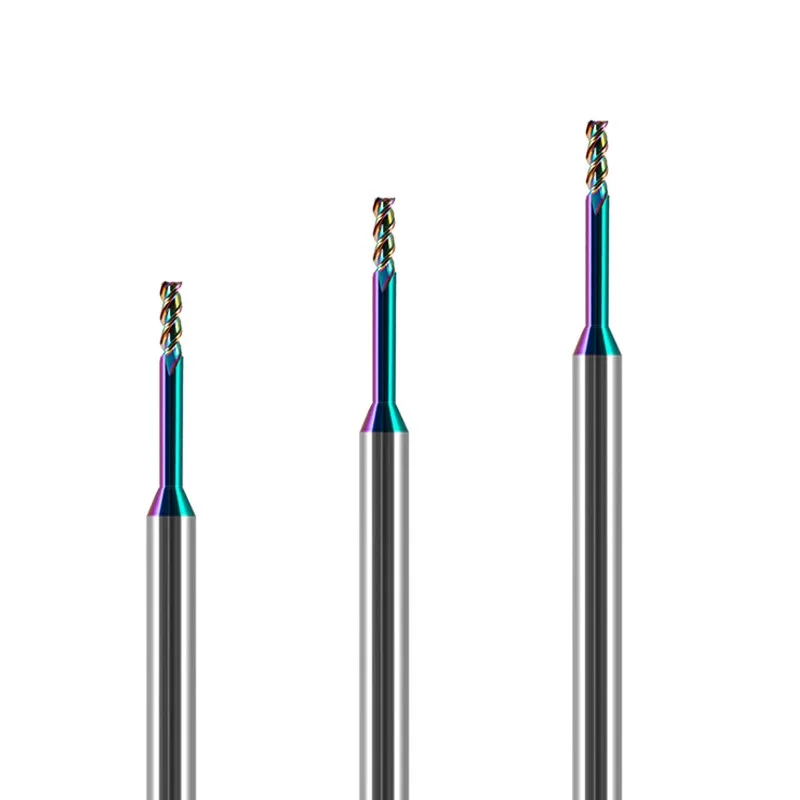 AZZKOR HRC55/60/65 2/3/4-Schneiden Wolframstahl-Hartmetall Nano-Beschichtung Flachboden-Tiefnutfräser CNC Mechanische Fräswerkzeuge – Detail 5