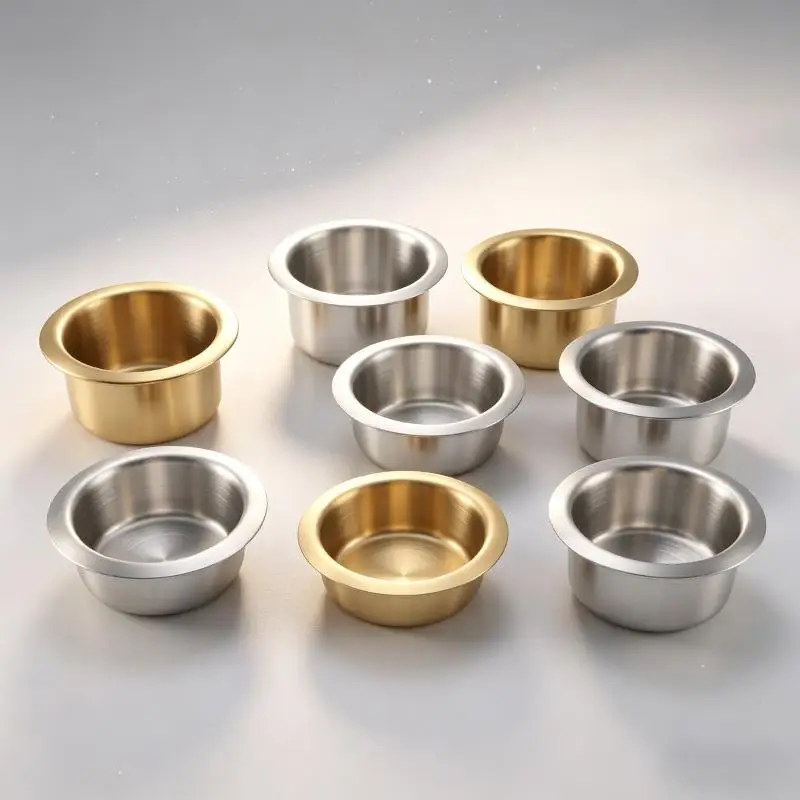 Stainless Steel Copper Plated Recessed Cup Holder Rust: Proof Anti Tipping Car Sofa Table RV