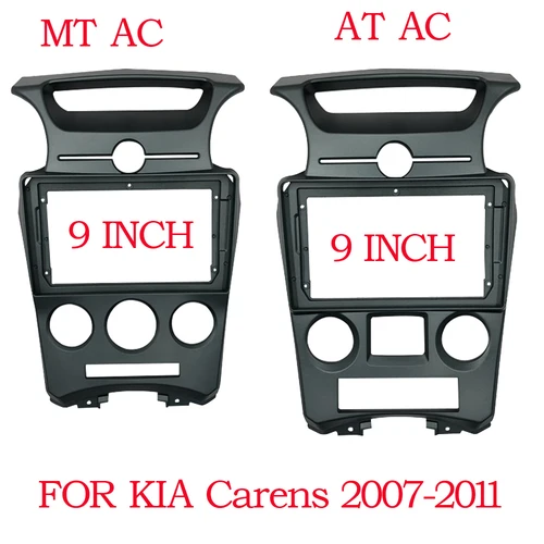 Para 2007-2011 KIA CARENS Rondo 9 pulgadas AUTO-MANUAL AC Radio de coche pantalla de audio estéreo reproductor de vídeo cables de navegación marco de arnés