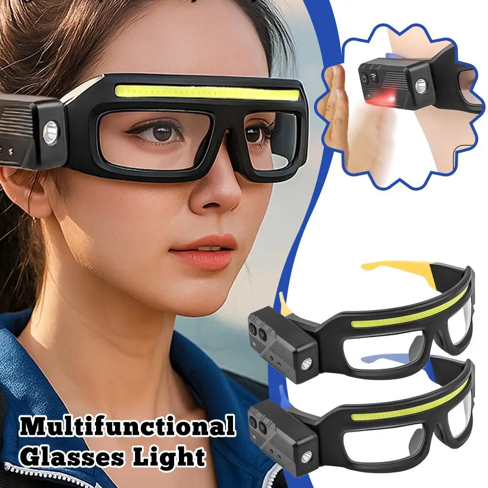 

Multifunctional Induction Glasses Light LED Glasses Waterproof Type-C Rechargeable Portable Headlamp Camping Cycling Running
