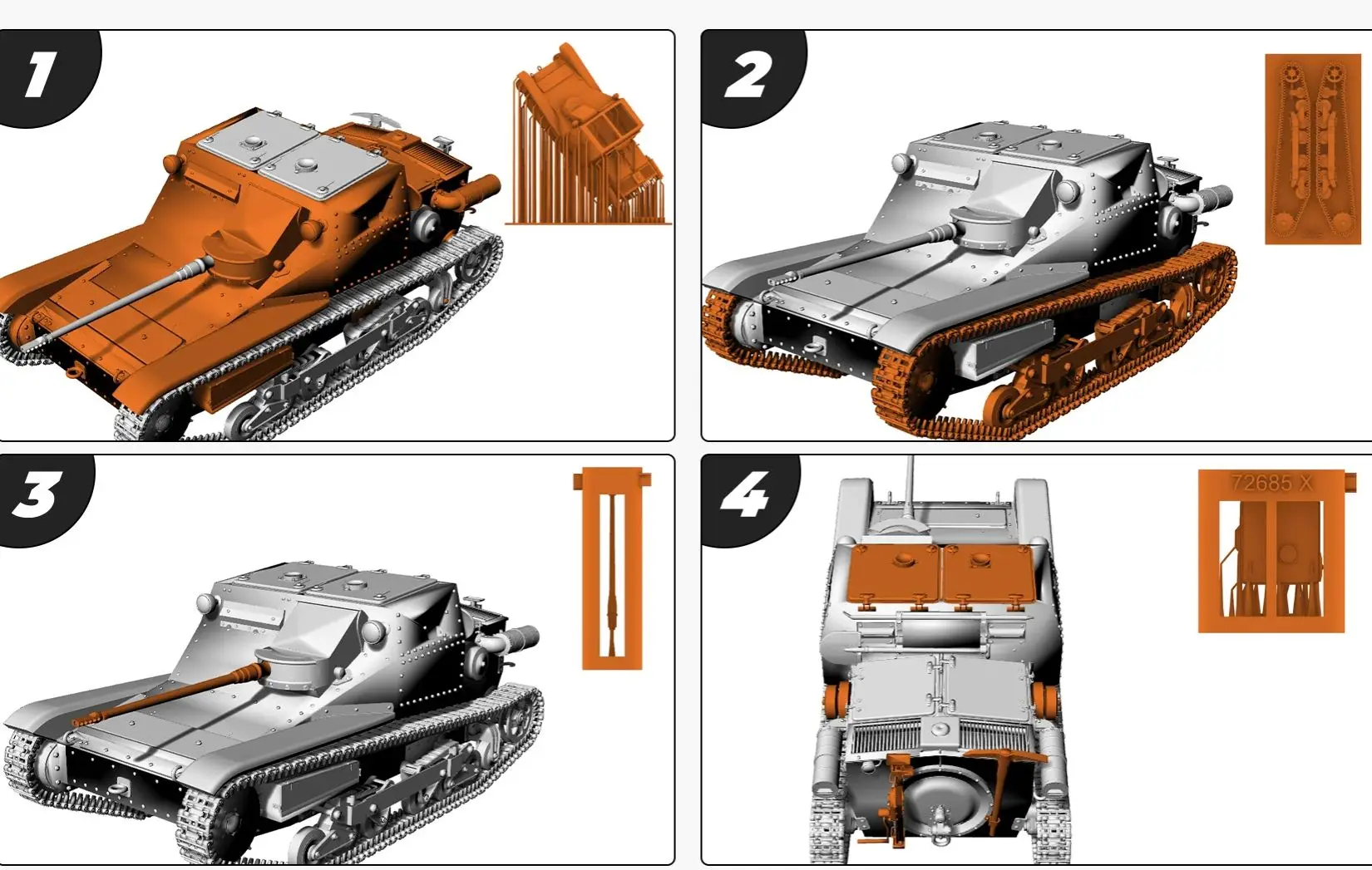 

Италия L3/33 Anti-Tank Destroyer SSMODEL SS685 1/56 1/72 1/100 15 мм WarGaming 28 мм комплект военной модели