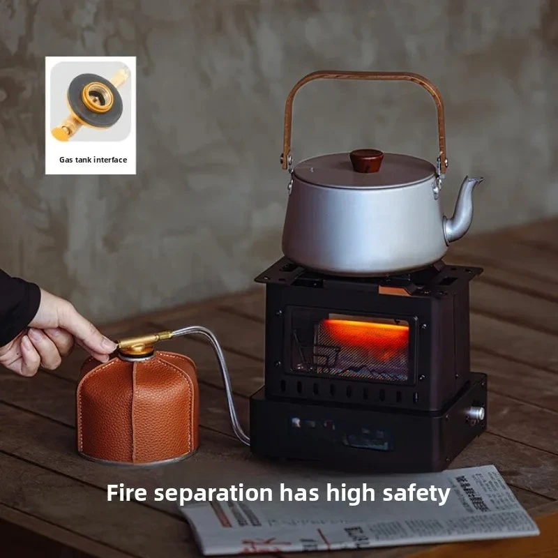 Tea Cooking Split Stove Hiking Lightweight Portable Survival Stove Stainless Camping Outdoor Retro Stove Heating