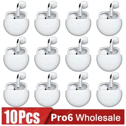 10Pcs, Wholesale, TWS Pro6 Wireless Bluetooth Earphones, Headphones, Mini Earbuds, Headset, Xiaomi, Android, Apple, iPhone