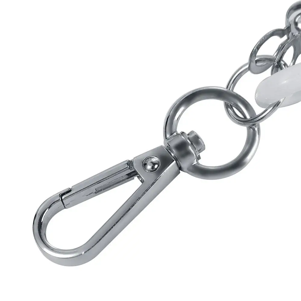 Popular fluorescente mujeres hombres ropa de plástico decoración cinturones de plástico pantalones cadenas estilo Punk cadenas de cintura doble capa