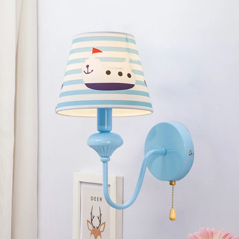 

Children's lamp, boy's bedroom creative wall lamp, cartoon personality, warmth, bedside lamp, simple modern wall lamp