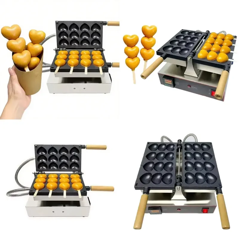 220V Electric Waffle Maker for Lollipop Stick Heart Shape Skewers Machine Hot Sale