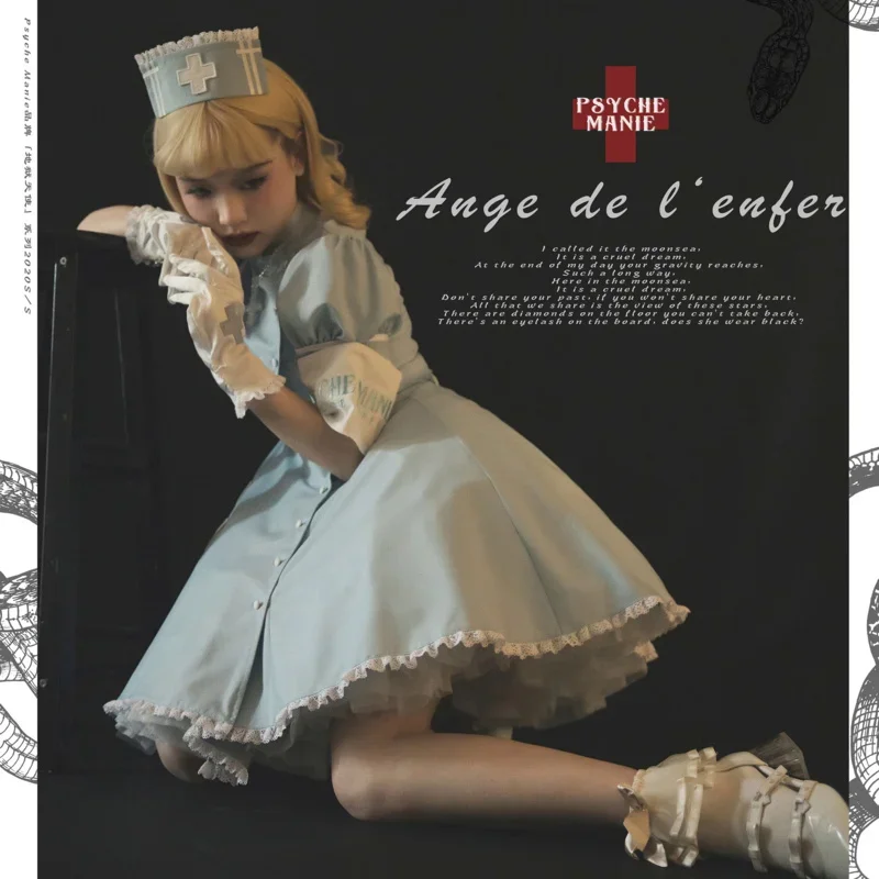 Hell's Angel Cosplay Costumes Sexy Nurse Dress Fancy Halloween Costumes Women Sexy Dark Reign Anime Cosplay