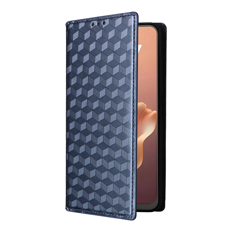 For Blackview Shark 9 stereoscopic lines flip wallet skin PU case purse for Blackview Shark9 Shark 9 Magnetic Phone Cover