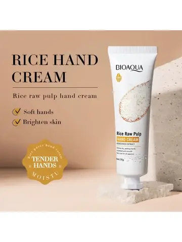 Rice Hand Cream Volumizing Rejuvenating Nourishing Moisturizing Refreshing Non-Greasy Hand Care Cream 30g