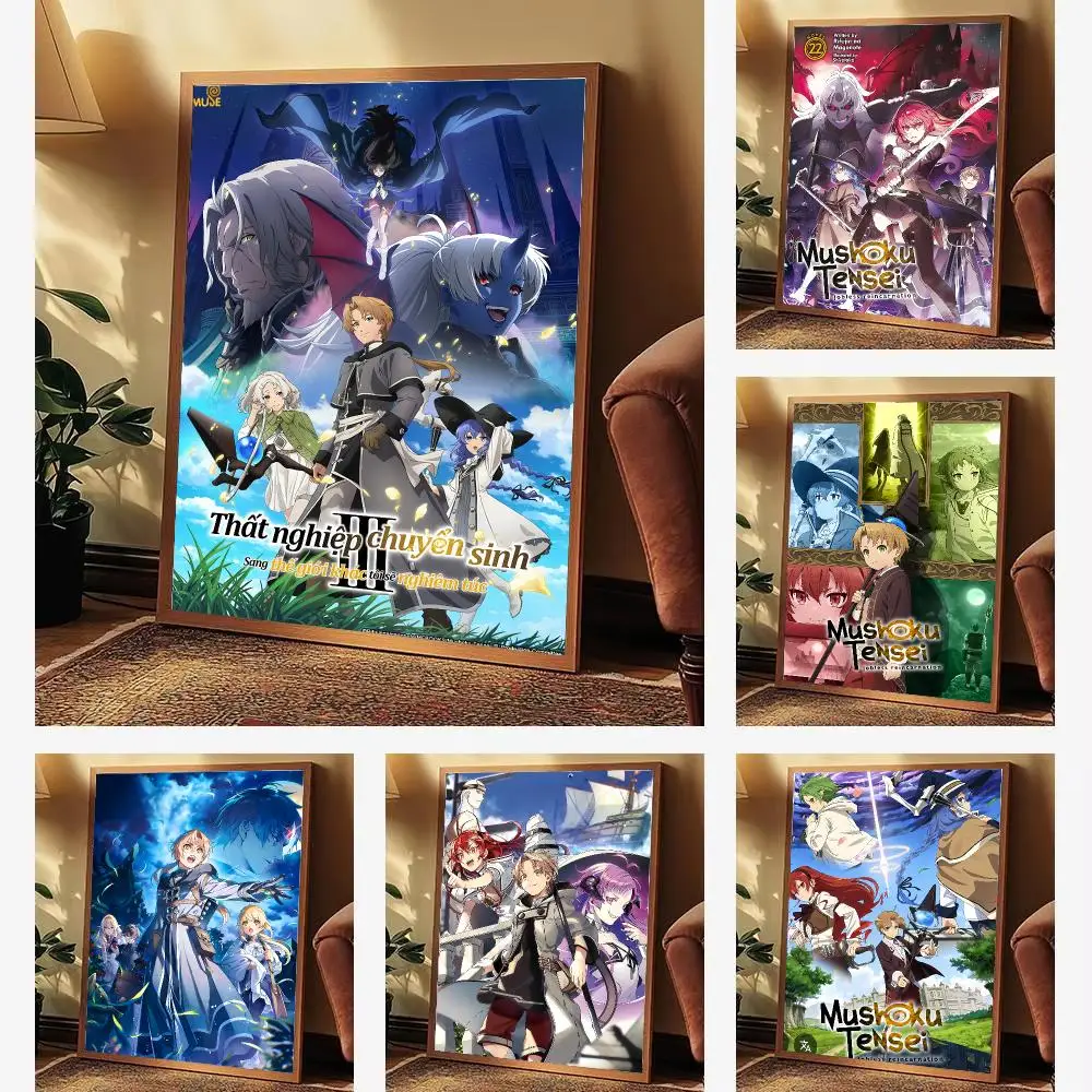 Anime Mushoku Tensei Jobless Reincarnation Poster Aesthetic Wall Art for Bedroom Study Office Home Decor Gift