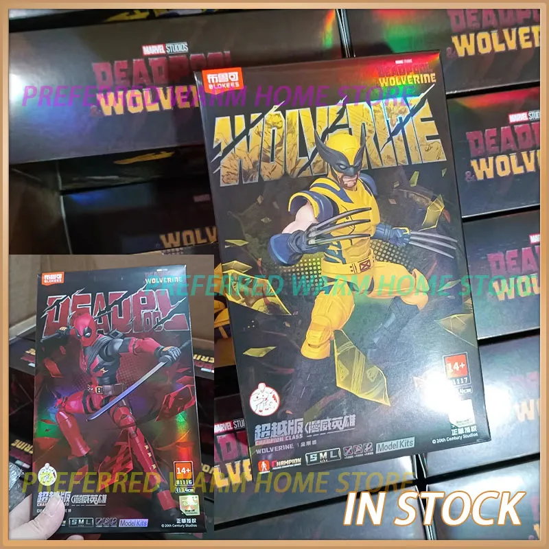 

In Stock BLOKEES Deadpool & wolverine CLASSIC CLASS Assembled Movable Model Toys Wade Winston Wilson Logan