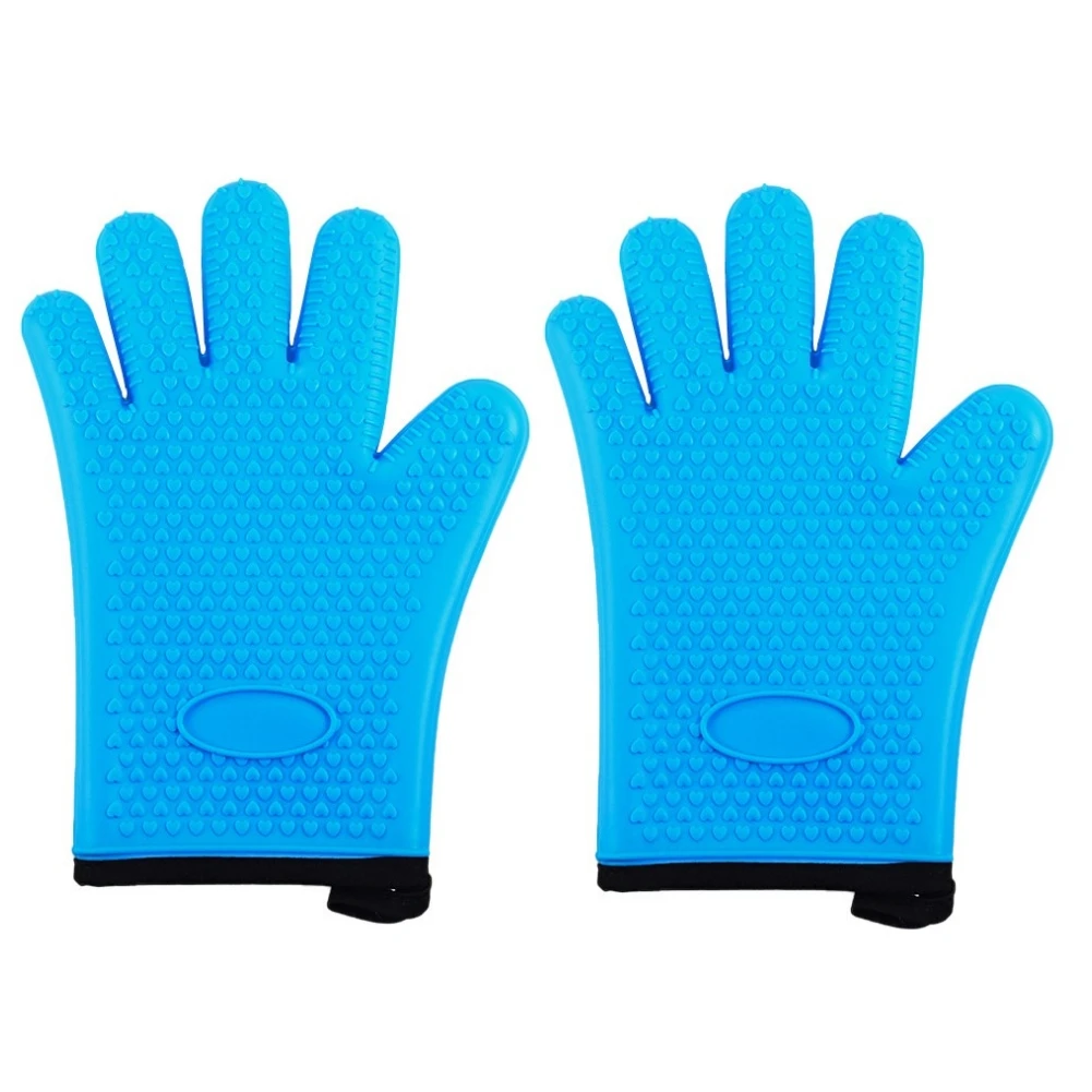 Silicone Oven Mitts Non Slip Design Heat Resistant and Waterproof Extra Long for Maximum Protection Easy to Clean